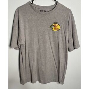 Bass Pro Shops Adult Medium M Gray T-shirt Graphic‎ Tee Fishing